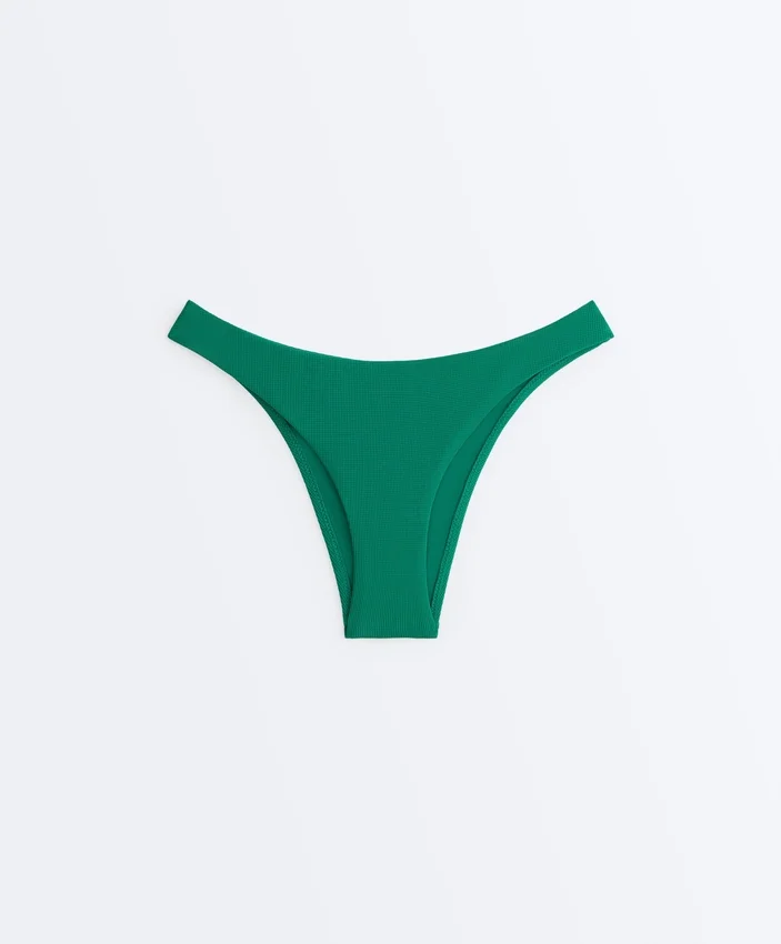 Piqué Medium-Coverage U-Cut Bikini Briefs Piqué Medium-Coverage U-Cut Bikini Briefs