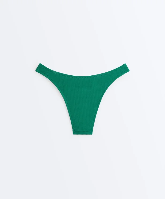 Piqué Medium-Coverage U-Cut Bikini Briefs Piqué Medium-Coverage U-Cut Bikini Briefs