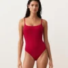Piqué Round Neck Swimsuit Piqué Round Neck Swimsuit
