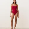 Piqué Round Neck Swimsuit Piqué Round Neck Swimsuit
