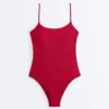 Piqué Round Neck Swimsuit Piqué Round Neck Swimsuit