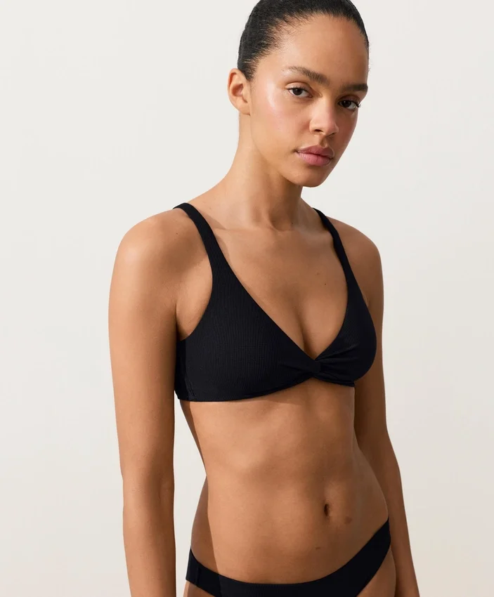 Piqué Tie-Back Halterneck Bikini Top Piqué Tie-Back Halterneck Bikini Top
