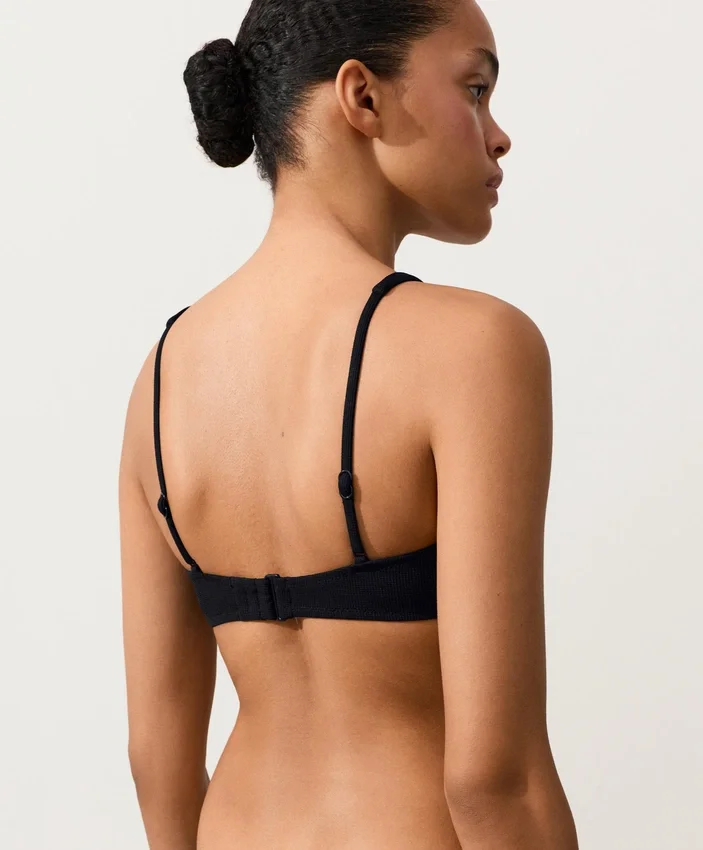 Piqué Tie-Back Halterneck Bikini Top Piqué Tie-Back Halterneck Bikini Top