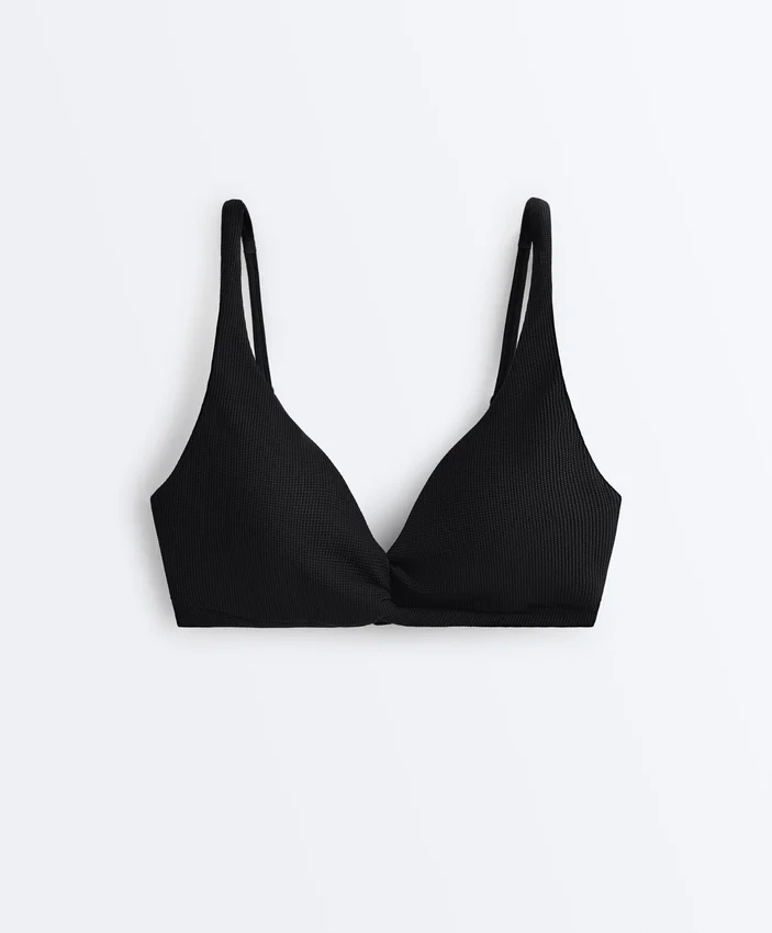 Piqué Tie-Back Halterneck Bikini Top Piqué Tie-Back Halterneck Bikini Top