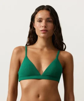 Piqué Triangle Bikini Top