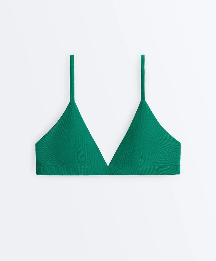 Piqué Triangle Bikini Top Piqué Triangle Bikini Top
