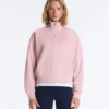 Pique High-Neck Zip Sweatshirt with Cotton Pique High-Neck Zip Sweatshirt with Cotton