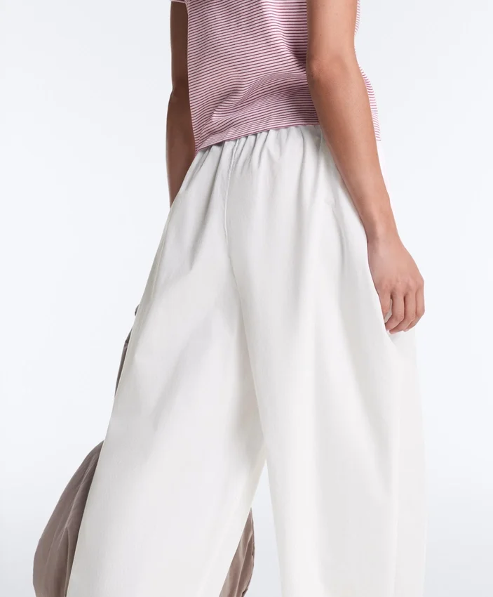 Pleated 100% Cotton Tapered Trousers Pleated 100% Cotton Tapered Trousers