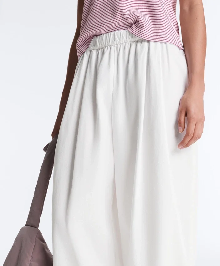 Pleated 100% Cotton Tapered Trousers Pleated 100% Cotton Tapered Trousers