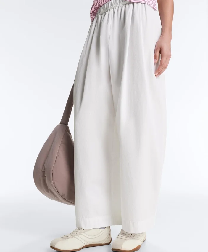 Pleated 100% Cotton Tapered Trousers Pleated 100% Cotton Tapered Trousers