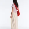 Pleated 100% Cotton Tapered Trousers Pleated 100% Cotton Tapered Trousers