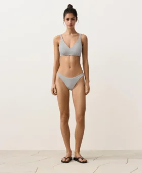 Polka Dot Jacquard U-Cut Medium-Coverage Bikini Briefs