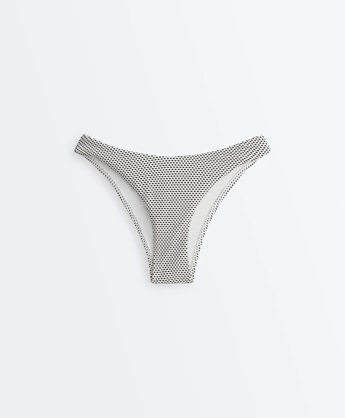 Polka Dot Jacquard U-Cut Medium-Coverage Bikini Briefs Polka Dot Jacquard U-Cut Medium-Coverage Bikini Briefs