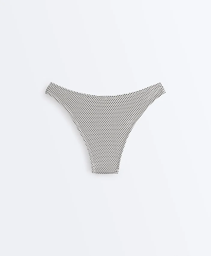 Polka Dot Jacquard U-Cut Medium-Coverage Bikini Briefs Polka Dot Jacquard U-Cut Medium-Coverage Bikini Briefs