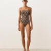 Polka Dot Piqué Bandeau Swimsuit Polka Dot Piqué Bandeau Swimsuit