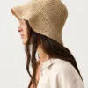Raffia-Effect Braided Bucket Hat