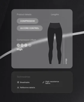 Reflective High-Rise Compressive Core Control Ankle-Length Leggings Reflective High-Rise Compressive Core Control Ankle-Length Leggings