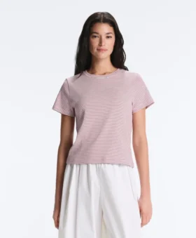 Regular Fit Striped Cotton Blend Short Sleeve T-Shirt