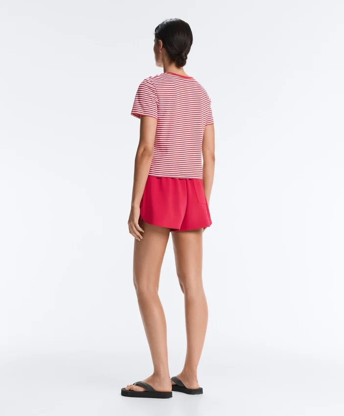 Regular Fit Striped Cotton Blend Short-Sleeved T-Shirt Regular Fit Striped Cotton Blend Short-Sleeved T-Shirt