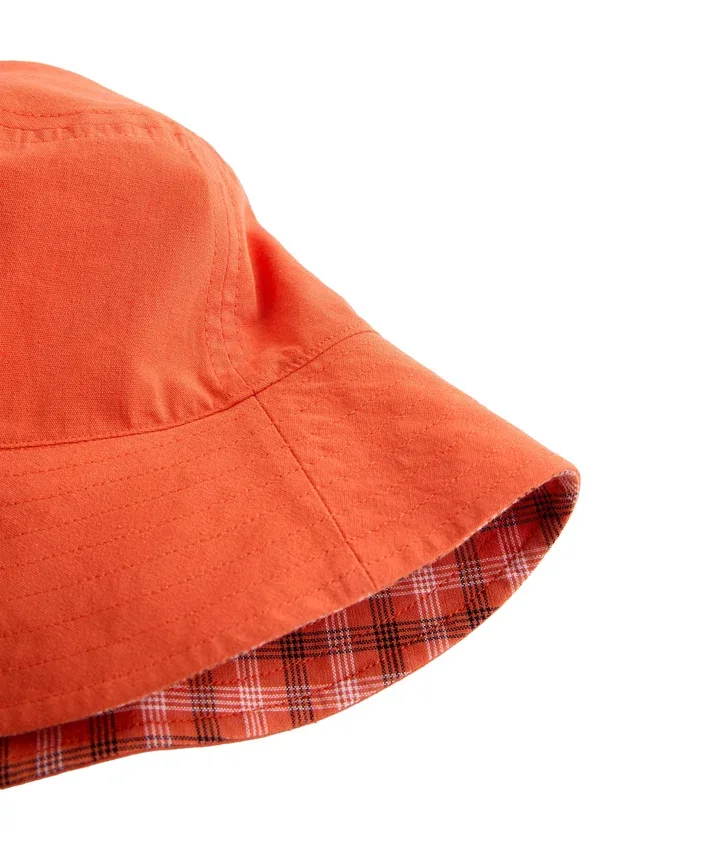 Reversible Cotton Blend Check Bucket Hat Reversible Cotton Blend Check Bucket Hat