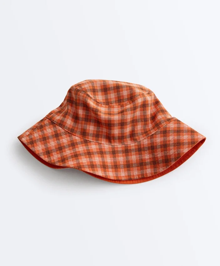 Reversible Cotton Blend Check Bucket Hat Reversible Cotton Blend Check Bucket Hat