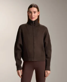 Rib Collar Knit Jacket