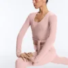 Rib Cotton Blend Wrap T-Shirt Rib Cotton Blend Wrap T-Shirt