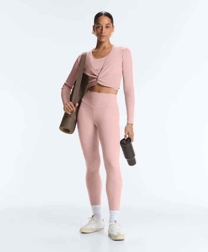 Rib Cotton Blend Wrap T-Shirt Rib Cotton Blend Wrap T-Shirt