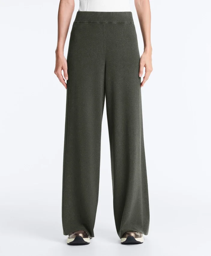 Rib Knit Straight-Leg Trousers Rib Knit Straight-Leg Trousers