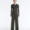 Rib Knit Straight-Leg Trousers Rib Knit Straight-Leg Trousers