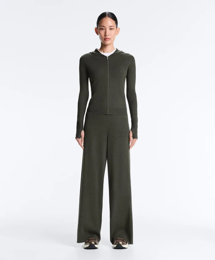 Rib Knit Straight-Leg Trousers Rib Knit Straight-Leg Trousers