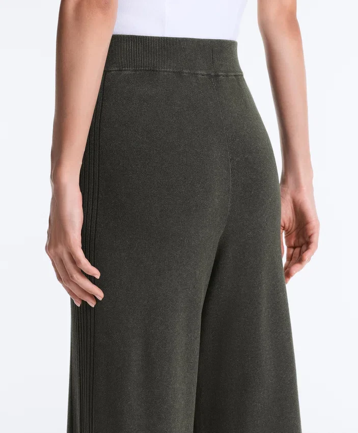 Rib Knit Straight-Leg Trousers Rib Knit Straight-Leg Trousers