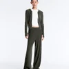 Rib Knit Straight-Leg Trousers Rib Knit Straight-Leg Trousers