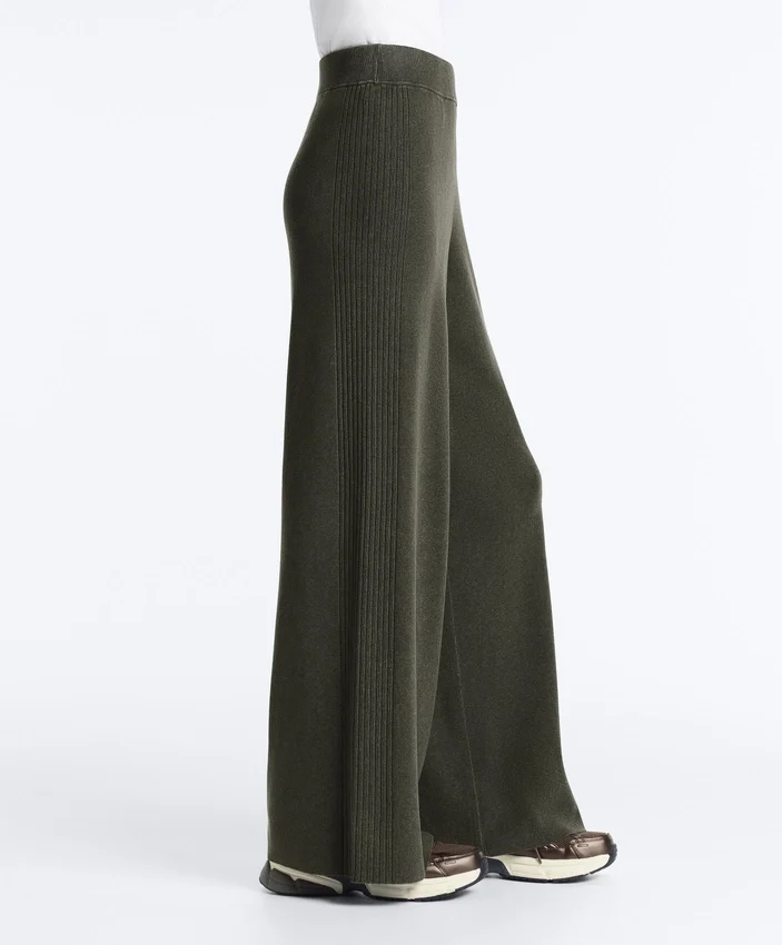 Rib Knit Straight-Leg Trousers Rib Knit Straight-Leg Trousers