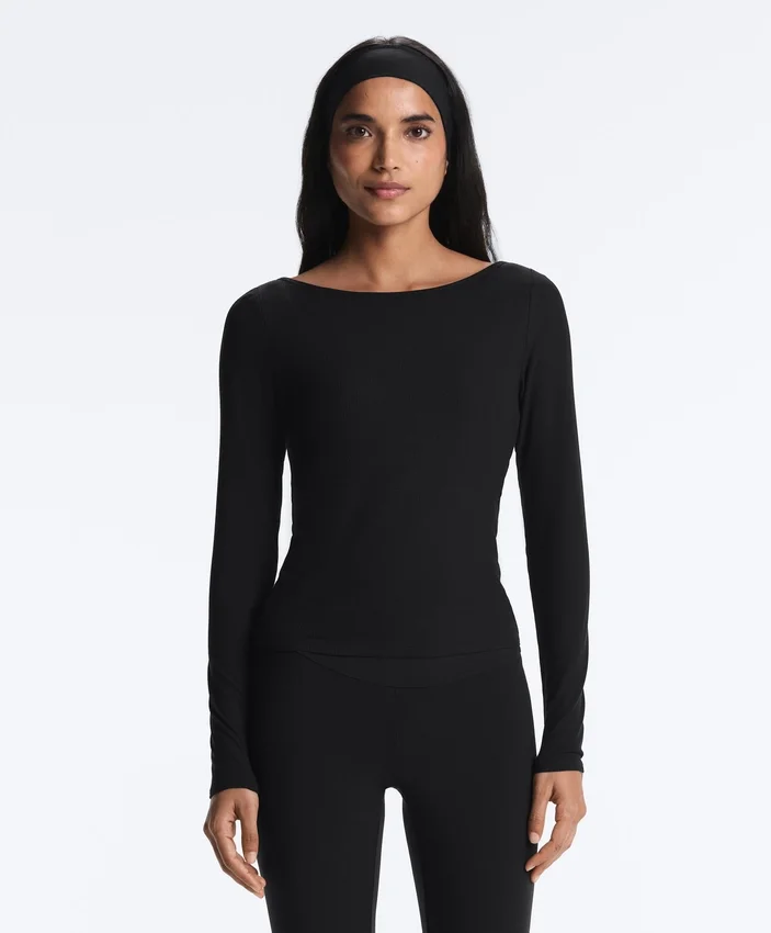 Rib Modal Blend Boat Neck T-Shirt Rib Modal Blend Boat Neck T-Shirt