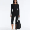 Rib Modal Blend Boat Neck T-Shirt Rib Modal Blend Boat Neck T-Shirt