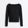 Rib Modal Blend Boat Neck T-Shirt Rib Modal Blend Boat Neck T-Shirt