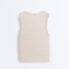Rib T-Shirt with Wide Straps, Cotton and Modal Rib T-Shirt with Wide Straps, Cotton and Modal