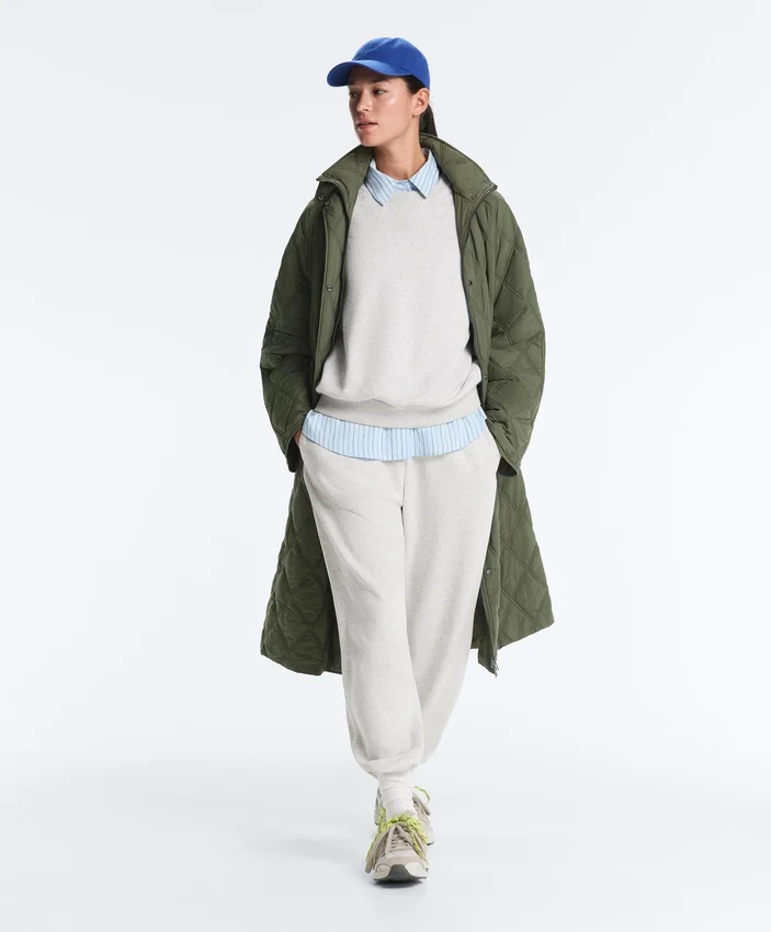 Round Neck Fleece Cotton Blend Marl Sweatshirt Round Neck Fleece Cotton Blend Marl Sweatshirt