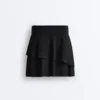Ruffled High Rise Compressive Mini Skirt Ruffled High Rise Compressive Mini Skirt