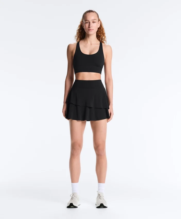 Ruffled High Rise Compressive Mini Skirt Ruffled High Rise Compressive Mini Skirt