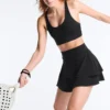 Ruffled High Rise Compressive Mini Skirt Ruffled High Rise Compressive Mini Skirt