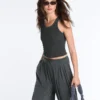 Seamless Sleeveless Smocked T-Shirt Seamless Sleeveless Smocked T-Shirt