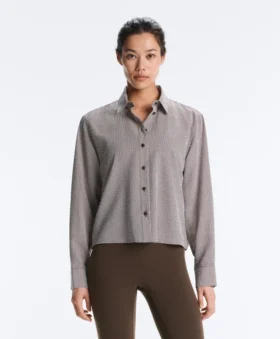 Short Gingham Lyocell Blend Shirt
