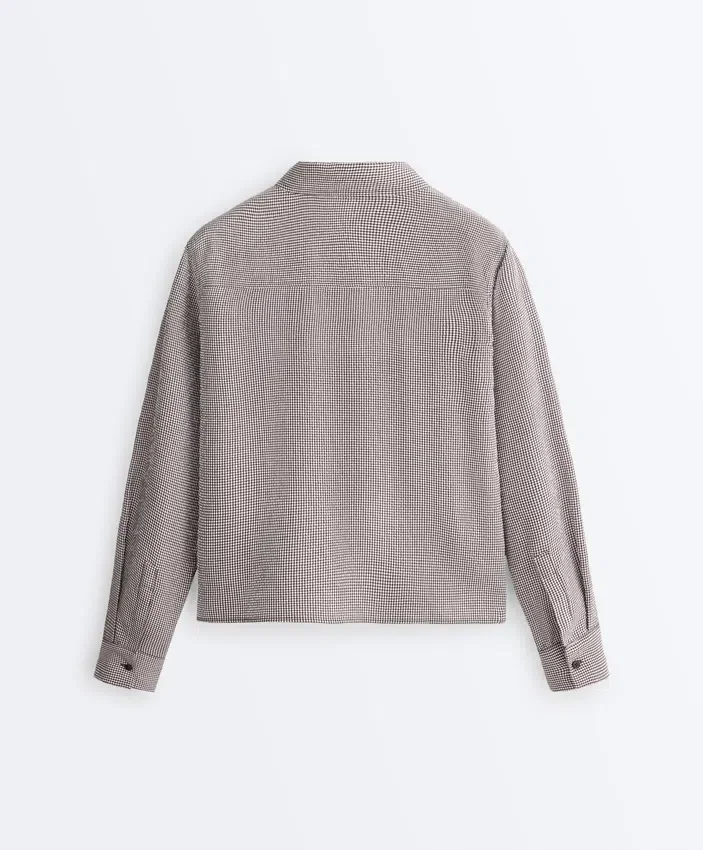 Short Gingham Lyocell Blend Shirt Short Gingham Lyocell Blend Shirt