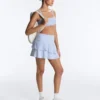 Short High Rise Skirt with Striped Ruffles Short High Rise Skirt with Striped Ruffles