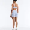 Short High Rise Skirt with Striped Ruffles Short High Rise Skirt with Striped Ruffles