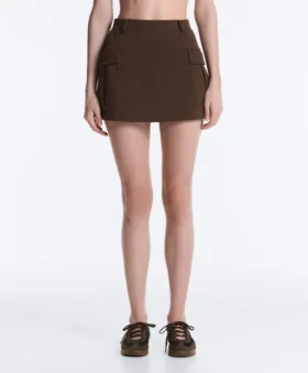 Short Piqué Skirt with Cotton Pockets Short Piqué Skirt with Cotton Pockets