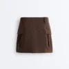 Short Piqué Skirt with Cotton Pockets Short Piqué Skirt with Cotton Pockets
