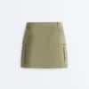 Short Piqué Skirt with Cotton Pockets Short Piqué Skirt with Cotton Pockets